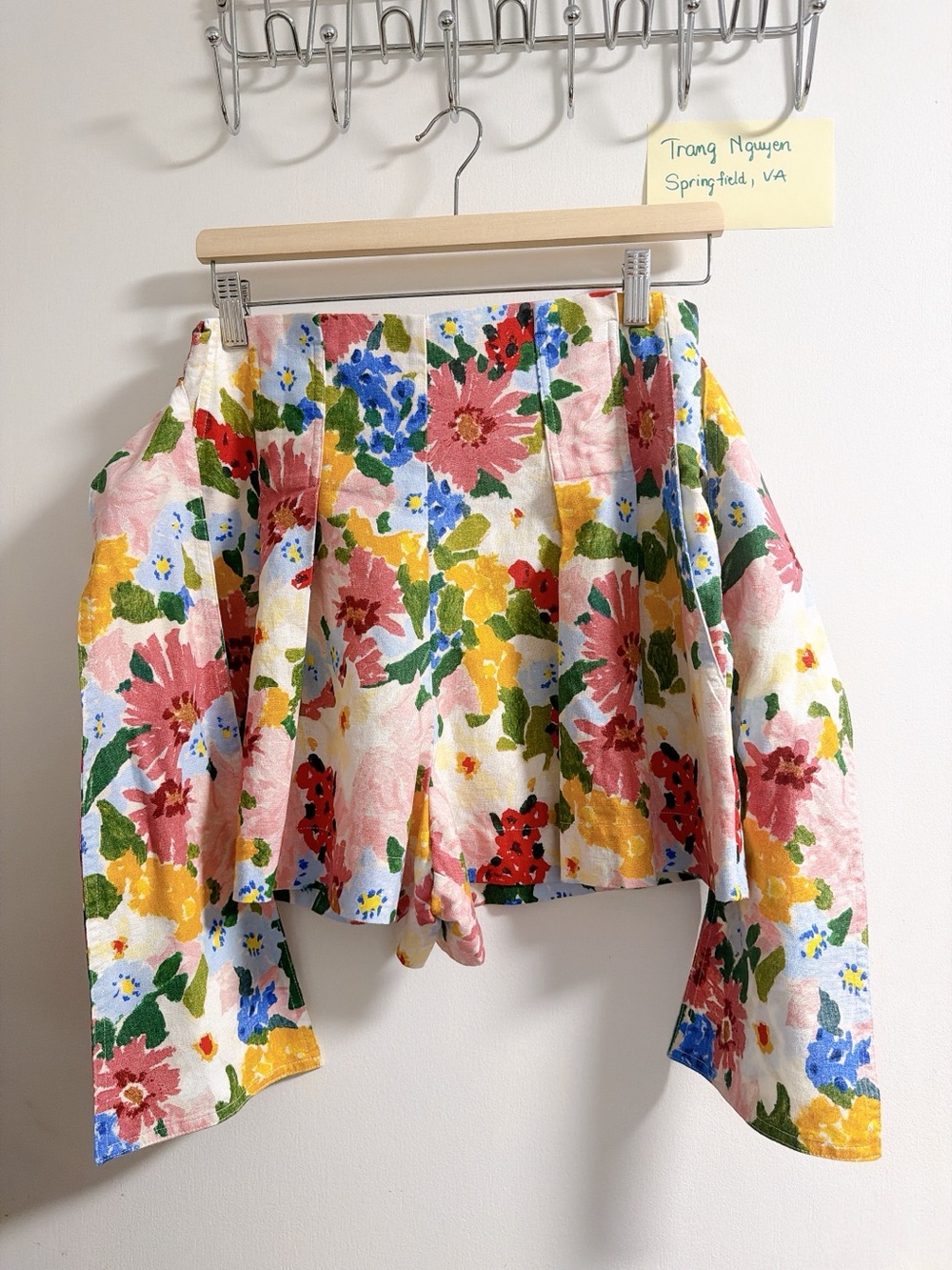 Sezane Tyson Shorts Pastel Flowers 6/38 - Picture 5 of 8